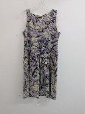 Michael Kors S/P Purple & Beige Paisley Sleeveless Dress
