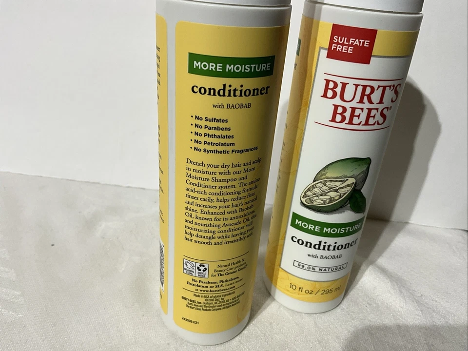 Burt's Bees More Moisture Conditioner with Baobab 10 oz Lot Of 2 VHTF - Image 3 of 4