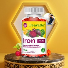 Eisenkapseln mit Vitamin C zur Stärkung des Immunsystems.