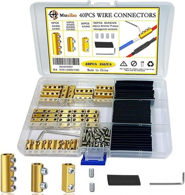 40pcs 6 8 10 AWG Wire Connectors, Quick Wiring Connection Terminal