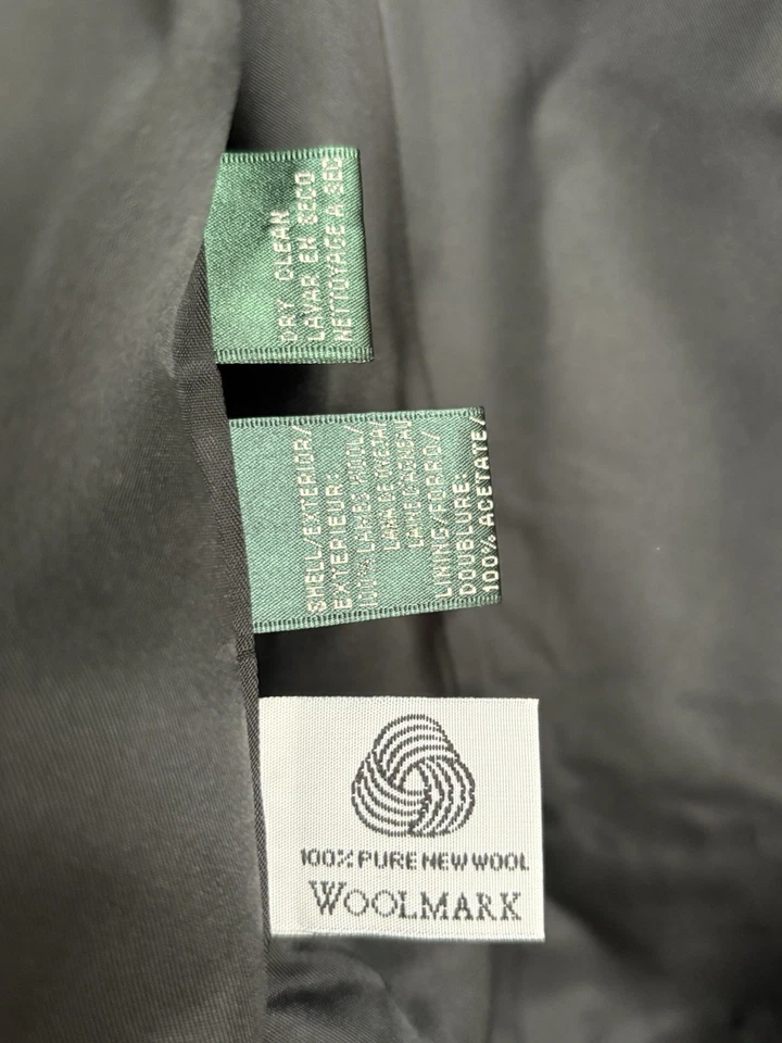 LAUREN Ralph Lauren 100% Wool Gray & Black "Blazer" Full Zip Womens Size 14 - Image 3 of 4