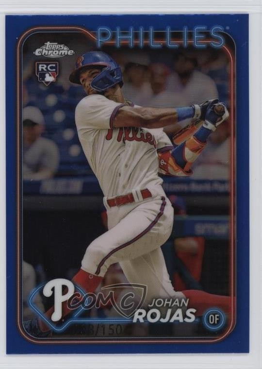 2024 Topps Chrome Blue Refractor /150 Johan Rojas #273 xu4