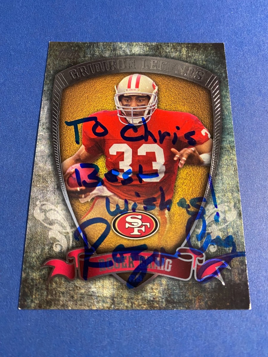ROGER CRAIG 2013 TOPPS GRIDIRON LEGENDS AUTO SIGNED SAN FRANCISCO