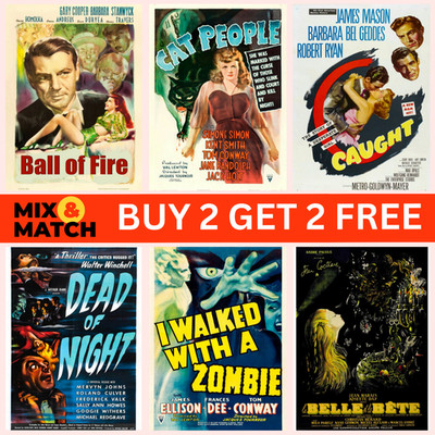 POSTER VINTAGE FILMPLAKATE 40ER 40S FILMPLAKAT FILME HD RANDLOS DRUCK