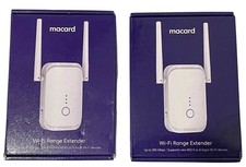 Macard WI-FI Wireless Range Extender Repeater Model: N300 Fast Internet Qty 2 