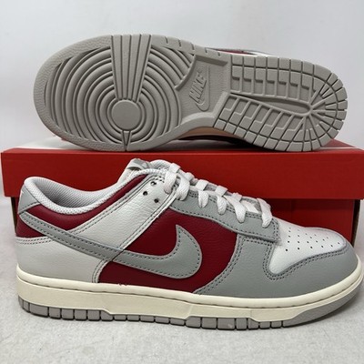 Nike Dunk Low Light Iron Ore Grey Gym Red Mens Shoes Sneakers
