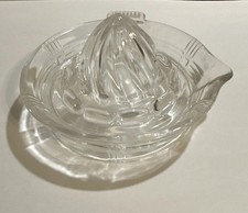 Vintage, Hazel Atlas Glass Citrus Juicer Reamer with Pour Spout, Clear