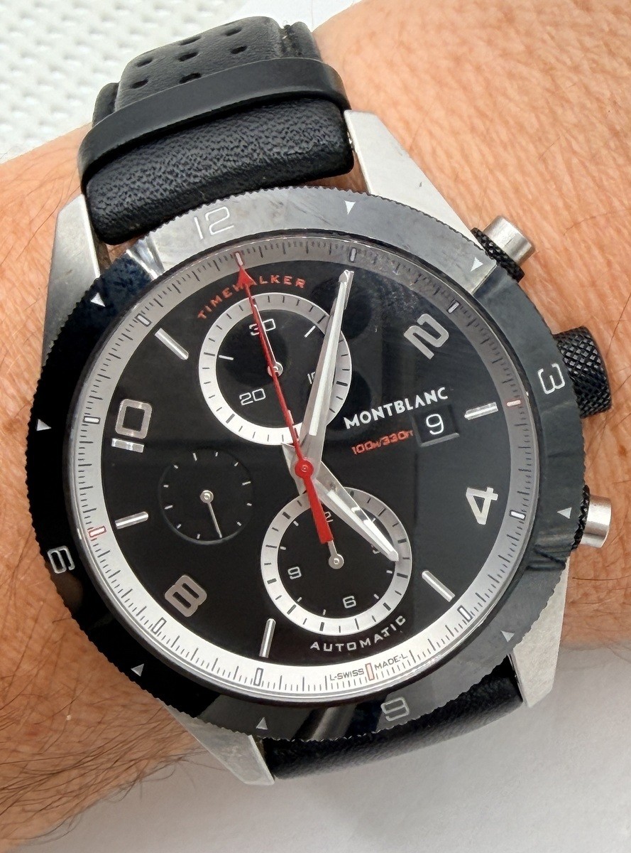 Montblanc Timewalker ref. 7424 Chronograph Black Dial 44mm Ceramic Bezel Steel
