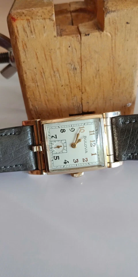 1950s BULOVA Flip Top Photo relógio social masculino folheado a ouro laminado 10k - Imagem 4 de 4