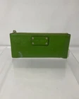 Kate Spade Green Textured Leather Pouch Wristlet SAMPLE