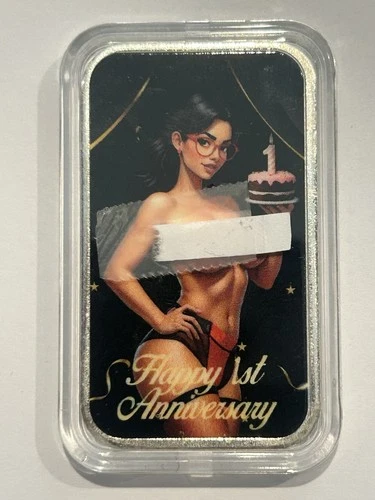 Bullion Baddies "Ms. Snack" 1oz .999 Silver NAUGHTY Edition - 1st Anniversary