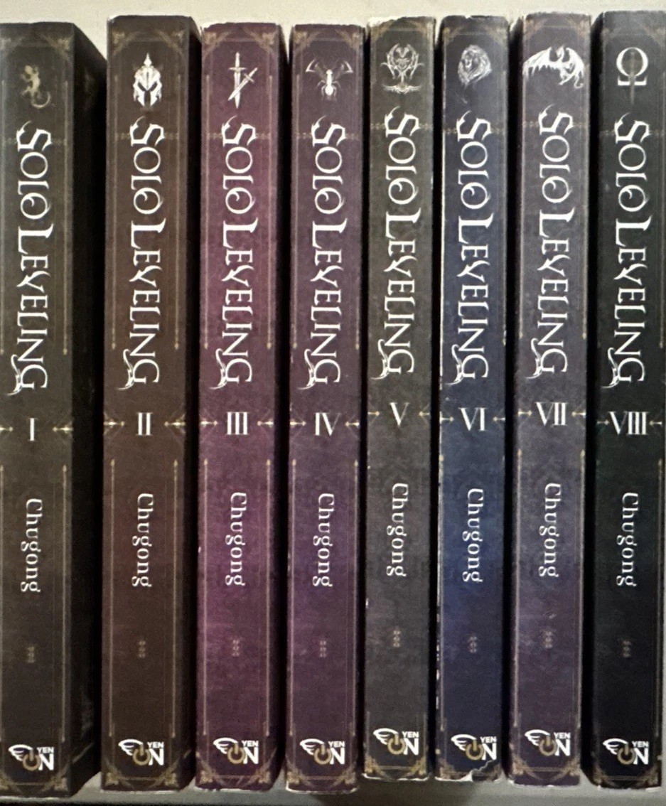 Chugong, Solo Leveling, Lot of 8, Volumes 1-8, Novels