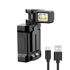 Magnetic Work Lamp USB Rechargeable LED Flashlight with Rotating Head 300 Lumen