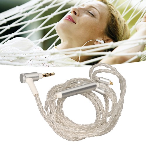 Earphone Upgrade Cable Silver Plated MMCX Headset Cord Clear Bass Elbow Plug For - Picture 11 of 12