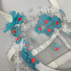 Agent Provocateur Bethanie White Blue Bra 34B NWT