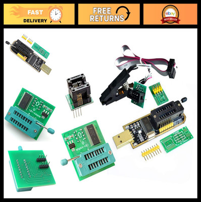 USB EEPROM BIOS Programmer CH341A Kit with SOIC8 Clip & 1.8V Adapter for 24/25 S