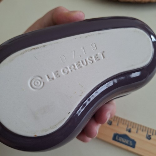 Le Creuset Eggplant Mini Cocotte 13 FL Oz Cassis Harvest Collection Covered Dish - Picture 5 of 8