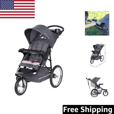 All-Terrain Dash Pink Expedition Jogging Stroller with Safety & Comfort Features