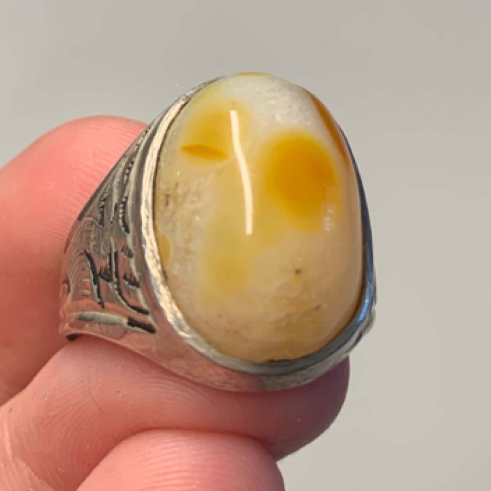 Stunning Vintage Solid Silver Ring Beautiful Uniq… - image 7