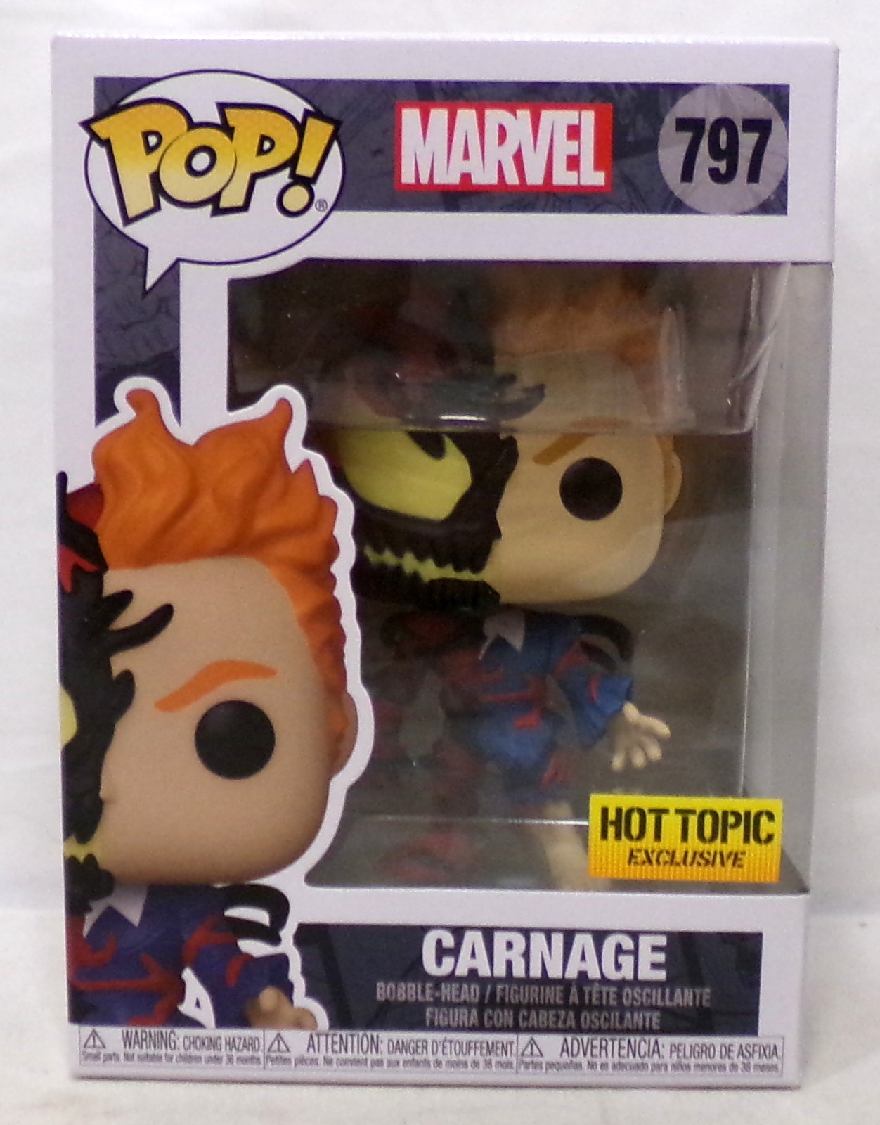 Funko Pop! 2021 Marvel 797 Carnage Hot Topic Exclusive Vinyl Figure