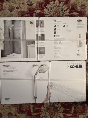 Kohler Windet Complete Shower System Brushed Nickel, 2 Heads, Massage, Pause