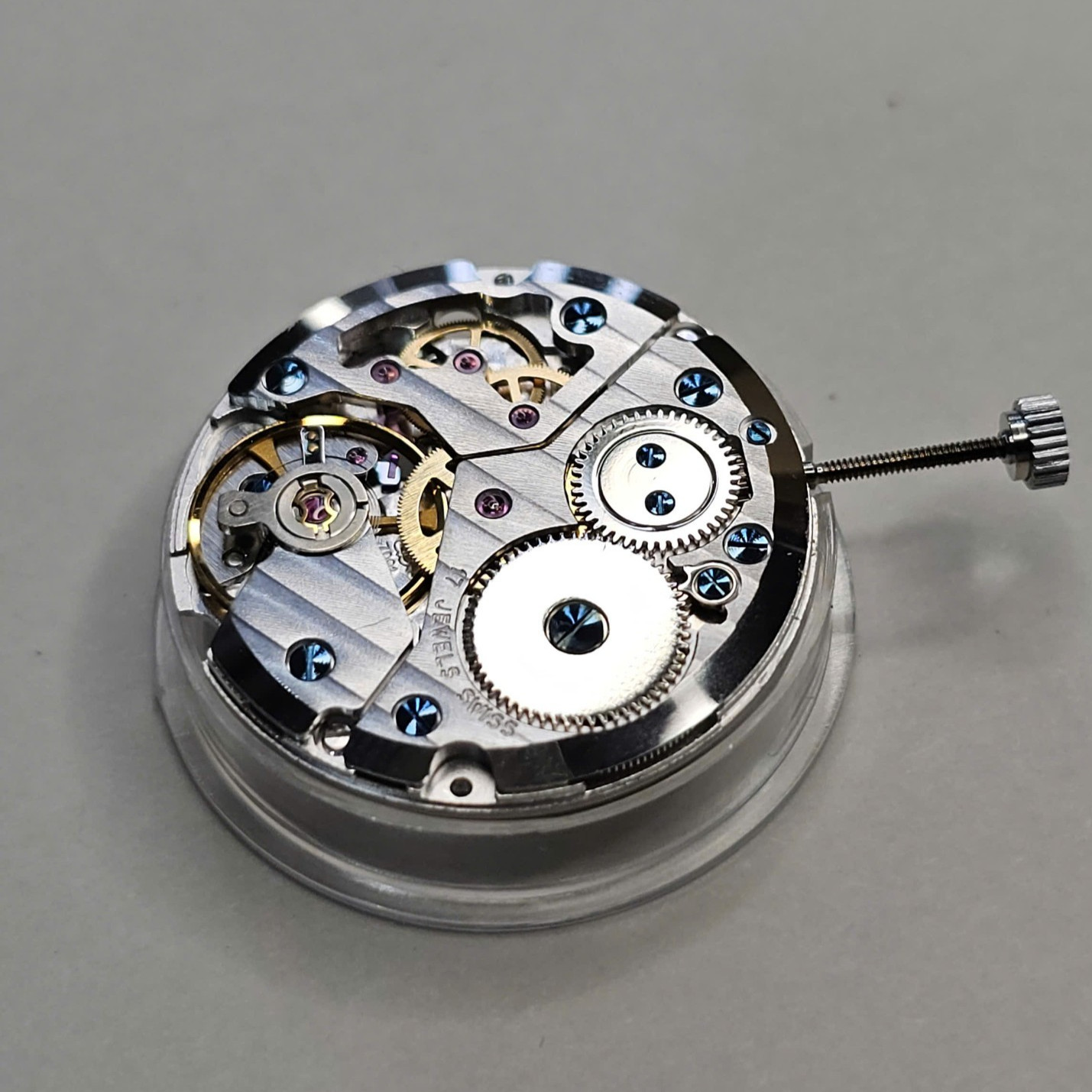 ETA Peseux 7001 TOP Grade Movement Open Work 3-Hand Blued Screws Geneva Stripes