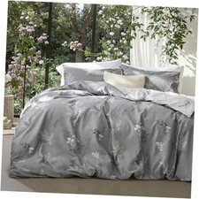 Duvet Cover Queen Size - Queen 90" x 90" 00 - Grey/White No Comforter 