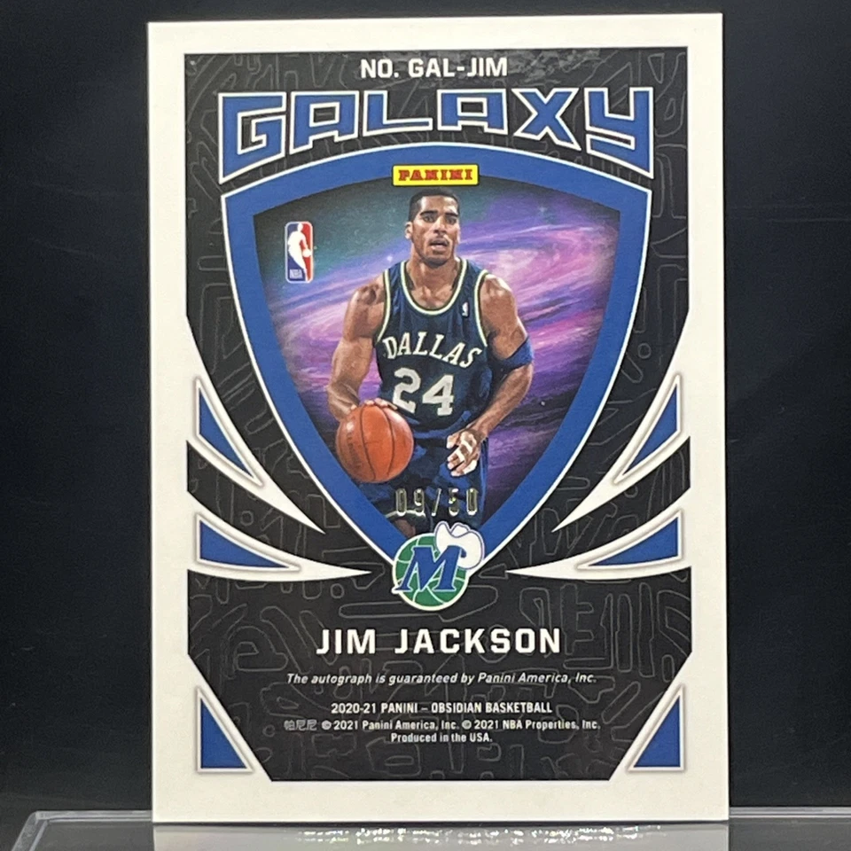 🔥🔥2020 PANINI OBSIDIAN Jim Jackson Galaxy Auto #’d 9/50🔥🔥 - Image 2 of 2