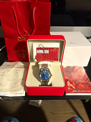 OMEGA Seamaster Aqua Terra 41mm Blue Dial Co-Axial Auto Chronometer Box