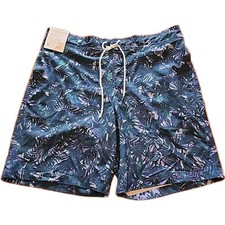 Goodfellow Men's Parrot Tropical Swim Trunks Size Large. 9" Inseam,Lined UPF 50