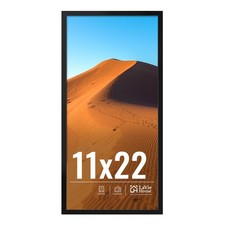 11x22 Picture Frame for Wall Display, 11x22 Black Picture Frame with HD Plexi...