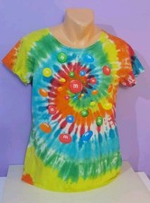 M&M's colourfull rainbow t-shirt Ladies womens Large