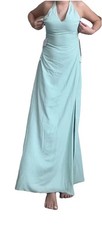NWOT Fame and Partners NWT light Green Strappy Long Gown Side Slit Size 2