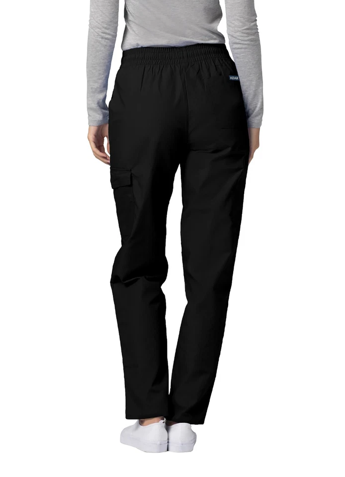 Adar Women Doctor Nurse Uniform Natural-Rise Multi Pocket Cargo Tapered Leg Pant - Image 2 of 4