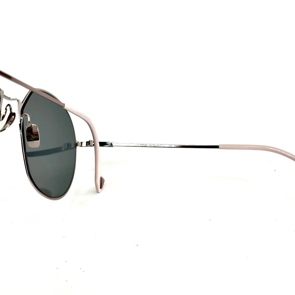 Gafas de sol redondas de metal planas espejadas rosa dorado FENDI 0313 EYELINE FFM0313S Foto 3 de 4