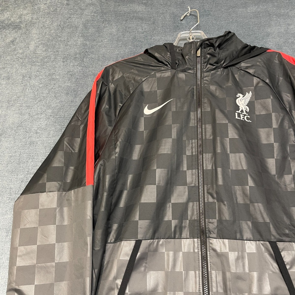 Nike Liverpool 20/21 AWF Lite Jacket Mens Small Black Gray Check