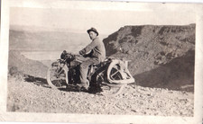 VINTAGE PHOTOGRAPH MOTORCYCLE HORSESHOE COVE VANTAGE YAKIMA WASHINGTON OLD PHOTO