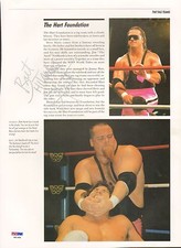 Bret Hart Signed 10x13 Magazine Photo PSA/DNA COA WWE The Foundation Autograph