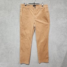 Talbots Women's Corduroy Straight Leg Pants Size 8P Petite Brown