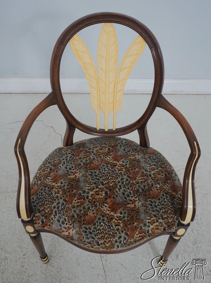 64917EC: Par de sillones abiertos traseros tallados en plumas franceses vintage Foto 2 de 4