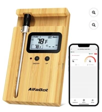 AlfaBot Wireless Meat Thermometer Digital Bluetooth Meat Thermometer