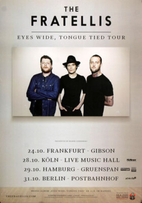 The Fratellis - Eyes Wide,Tongue Tied, Tour 2015 | Konzertplakat | Poster