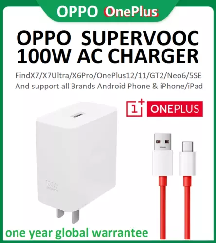 One Plus Oppo Supervooc 100W Schnell AC Ladegerät US Stecker + Kabel, UK EU AU Konverter - Bild 6 von 17