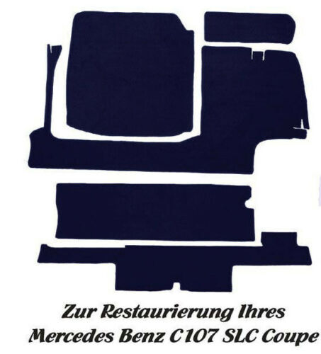 Darkblue velours trunk carpet for Mercedes C107 SLC 280 350 380 450 500 71 -80 - Bild 1 von 1