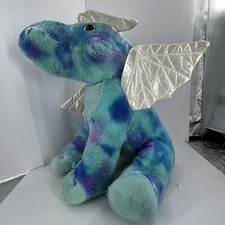 Dan Dee Blue Dragon With Metallic Wings Large 28" Purple Blue Tie-Dye Large Rare