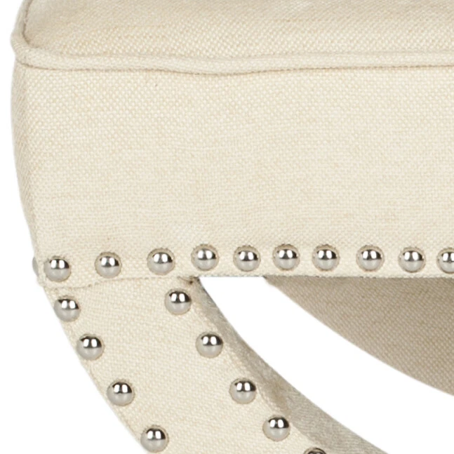 Cabeza de uñas plateada otomana mística SAFAVIEH | Crema | Foto 4 de 4