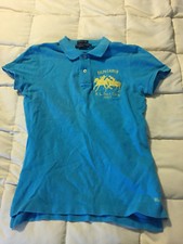 YOUTH POLO RALPH LAUREN AQUA BLUE THE SKINNY POLO SHIRT SIZE SMALL