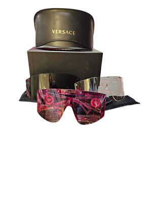VERSACE ICON SHIELD Medusa Pink 4393 Clip On Lens VE4393 Unisex  Sunglasses