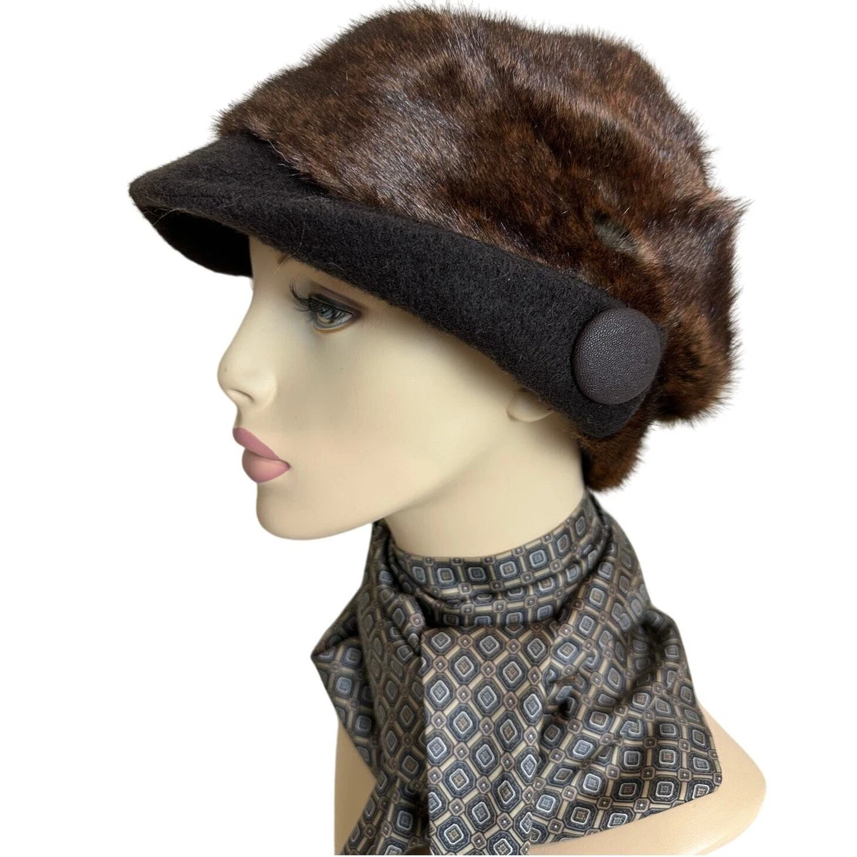 Vintage 70s Brown Faux Fur Cloche Hat – Après-Ski Chic Winter Festival Style 1970s Neiman Marcus Cloche Hat | Faux Fur Fun main image 3