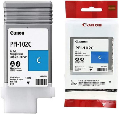 Canon PFI-102C Original Ink Cartridge, Cyan